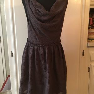 Anthropologie Rio Rao Cowl A-Line Sleeveless Purple Mini Dress Size M. #J